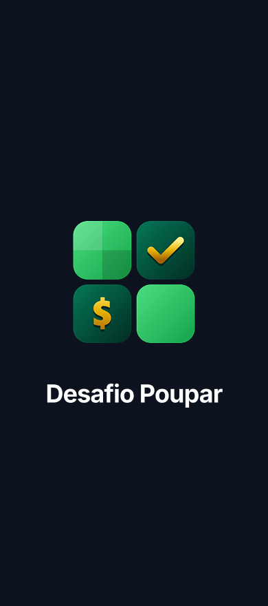 Desafio Poupar: tela de abertura